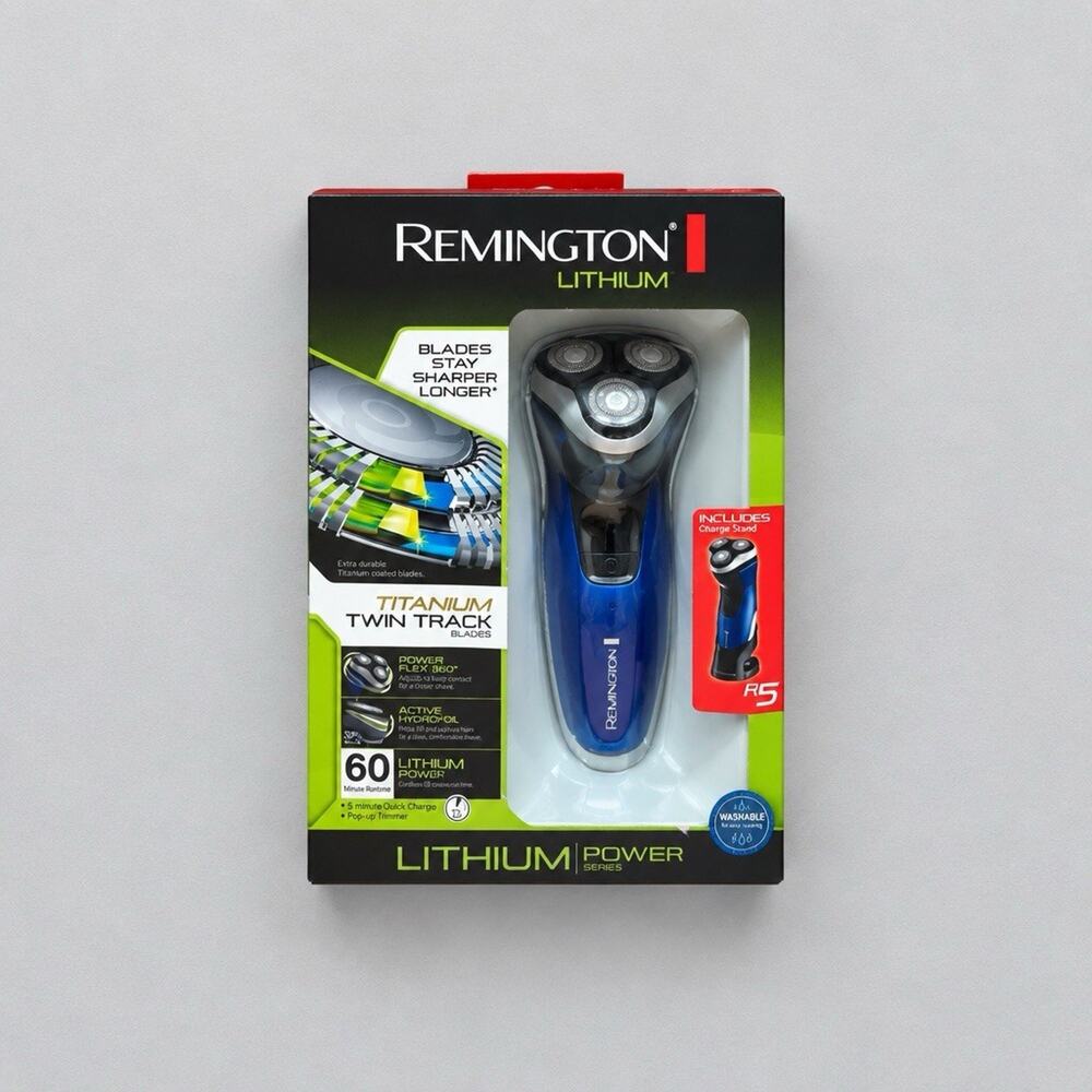 Remington I Lithium R5 Titanium Twin Track Blades Power Flex 360 New